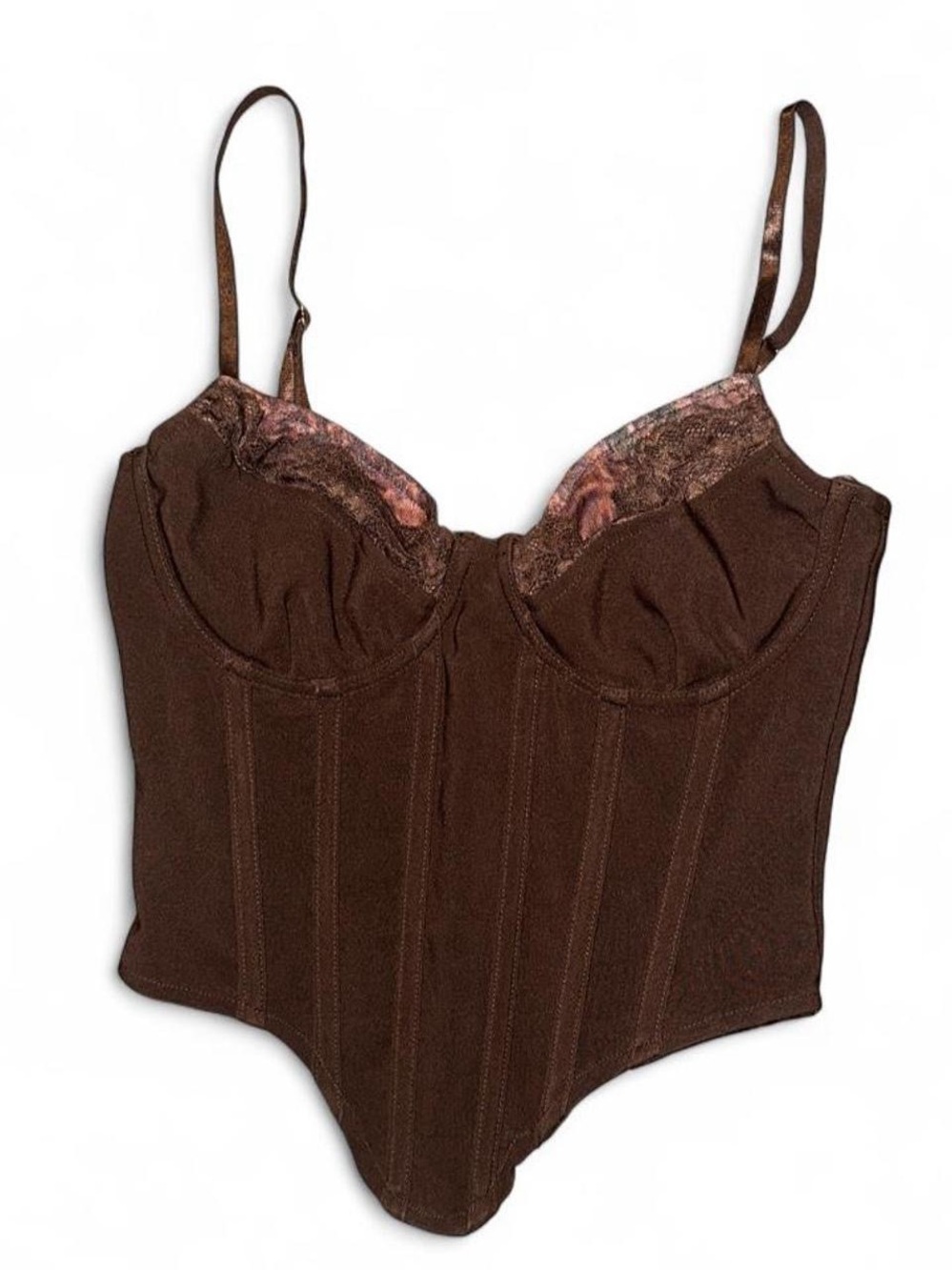 Outcast Lace-Trim Corset Top